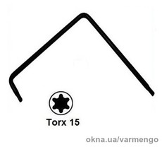 Ключ регулировочный Torx Т15 (звёздочка), чёрный.